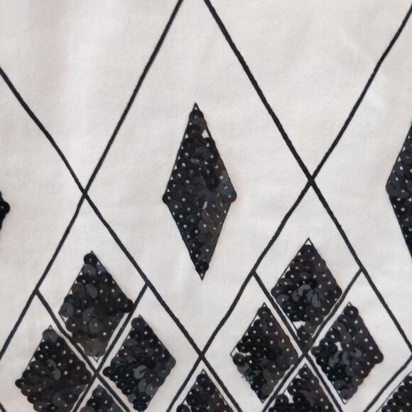 HavenBleu Sequins Skirt   Hand Beaded  Holidays  Harlequin  Size Small - Picture 5 of 8